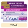 (2 pack) Vagisil Maximum Strength Feminine Anti-Itch Creme with Benzocaine for Women, Strongest Medicine for Intense Itch, Gynecologist Tested, Fast-Acting, Works on Contact, 1 oz