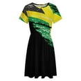 thumbnail image 4 of Jamaica Flag Women's Dress Short Sleeve Summer Sundress Summer Women Clothes, 4 of 7