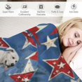 thumbnail image 3 of Orinice Stars Dog American Scene Warm Lightweight Blanket Soft Fleece Blankets Throw Blanket for Living Rooms Sofa Decor Cow Gifts All Seasons Excellent Hand Feel Long-Lasting Blanket 40x50in, 3 of 6