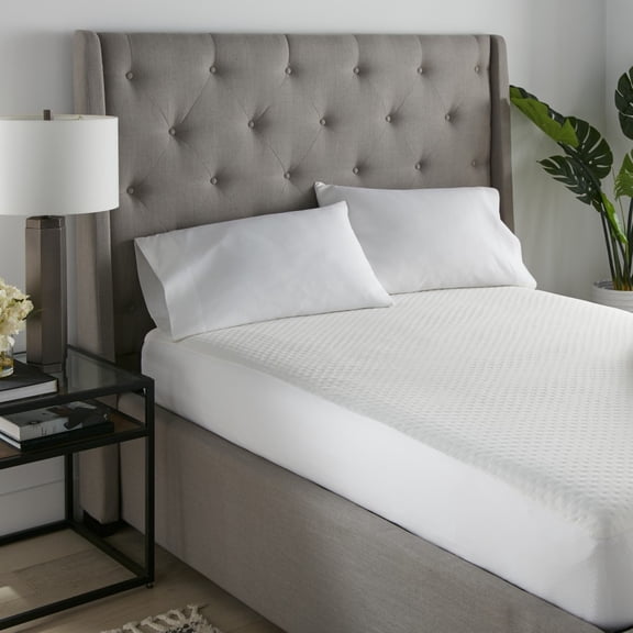 Ultimate Waterproof   Cooling   Quiet   Odor Control Mattress Protector by SleepCare (Up to 18” Depth)