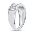 thumbnail image 3 of FB Jewels 10k White Gold Mens Round Diamond Micropave Wedding Anniversary Band Ring 1/3 Cttw Size 9, 3 of 4