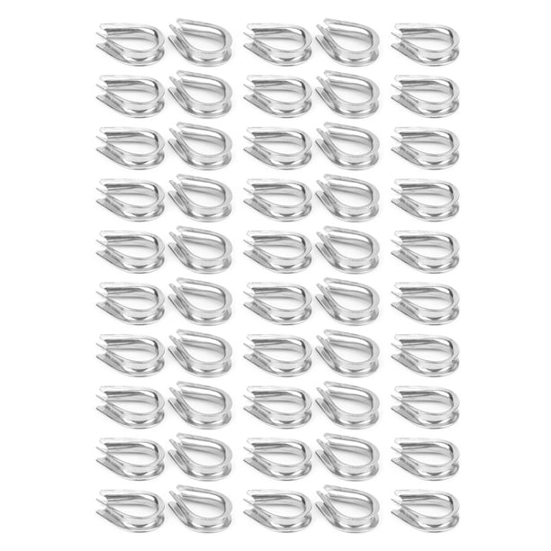 Abrazaderas universales tipo U, 50 abrazaderas tipo U Abrazaderas tipo U Clips de cuerda de alambre meticulosamente diseñados NikouMX herramienta