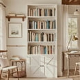 thumbnail image 4 of Bookshelf  Open Bookcase with Door  Storage Shelves  Display Storage Shelves  Floor Standing Unit  Home Decor  Furniture for Home Office  Living Room, 4 of 9