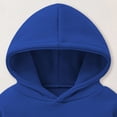 thumbnail image 6 of KPOPLK Toddler Baby Fleece Loose Hoodie Fall Winter Kids Sweatshirt Long Sleeve Cute Print Drop Shoulder Pullovers Top Clothes Blue Size 3-4 Years, 6 of 7