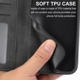 thumbnail image 5 of Étui compatible pour iPhone TP Max, Étui Portefeuille en Cuir avec Sangle Bon Marché et Fin, 5 of 5