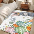 thumbnail image 4 of 3'x5' Area Rugs, Easter Indoor Outdoor Area Rug for Living Room Bedroom, Easter Grey Bunny Spring Watercolor Eggs Butterflies Washable Bathroom Rugs Kitchen Floor Carpet Mats Home Decor Aesthetic, 4 of 8