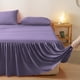 thumbnail image 4 of Sofa Vama Ropa de Cama Falda de cama de color liso con borde de algodón lavado conciso, cubrecama, faldón, sábana, funda protectora antideslizante y resistente a la suciedad. for Navideño, 4 of 4