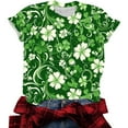 thumbnail image 5 of TrendVibe365 Green Womens Plus Size Tops Short Sleeve T Shirts St Patricks Day Plus Size with Crew Neck Polyester Casual St. Patricks Day Blouse Tops for Irish Themed Gifts XL, 5 of 5