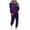 Purple pants, variant on NSLGXD Womens Lounge Sweatsuits Sets Two Piece Outfits Long Sleeve Top Elastic Waist Long Pant Workout Athletic Joggers