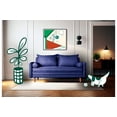 thumbnail image 1 of Sofá Cama Makora De Lino Azul Beehive Memory Foam Modelo Asimut, 1 of 8