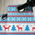 thumbnail image 3 of Ambesonne Christmas Grommet Curtain, Folk Knit Style Art, 50" x 108", Red Blue, 3 of 6