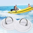 thumbnail image 3 of 6 Pack Stainless Steel D-Ring Patch for Inflatable Boat Kayak Dinghy SUP, D-Ring PVC Patch Stand-Up Paddleboard Canoe Rafting Accessories, NO Glue Included, 3 of 6