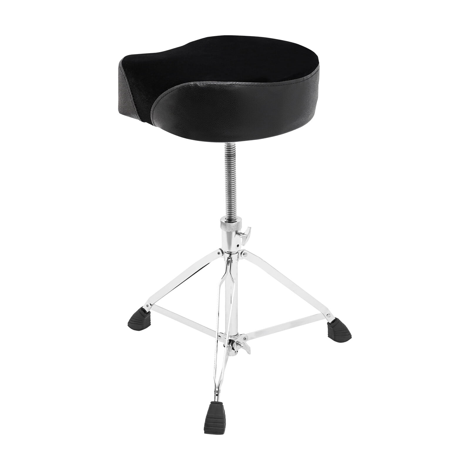TFCFL Drum Throne Thick Padded Seat Drummers Stool Guitar Chair w/ Height Adjust Black