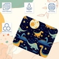 thumbnail image 3 of Starry Dinosaur Gaming Mousepad Mouse Mat Desk Mat - Square, 8.3x9.8 Inch, Non-Slip Rubber Bottom, Printed, Suitable for Office and Gaming, 3 of 6