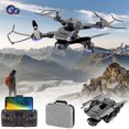 thumbnail image 1 of Dron WJSXC para evitar obstáculos con cámara 4K Dual HD FPV, localización de flujo, control remoto, juguetes, regalos para niños y niñas con retención de altitud, modo sin cabeza, color, 1 of 6