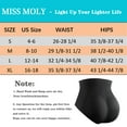 thumbnail image 6 of MISS MOLY Womens Mid Waist Padded Butt Lifter Tummy Control Panties Underwear with Removable Pads, 6 of 6