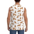 thumbnail image 4 of Pofeuu Labrador Retriever Dog Print Men's Muscle T-Shirt, Sleeveless, Muscle Tank, Classic Muscle Tee Top For Men Casual Sleeveless Muscle T-Shirt Trendy Clothes-Small, 4 of 7