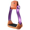 thumbnail image 4 of Polished Aluminum Barrel Racer Stirrups Colors: Purple, 4 of 5