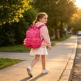 thumbnail image 4 of Ruffled Lace Bow Princess Backpack, Lightweight Nylon School Backpack With Wet Pocket Padded Straps for School Gym Travel, 4 of 4