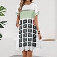 thumbnail image 2 of Calculator Dress Summer Street Style Dresses Female Short Sleeve Printed Sundress, 2 of 7