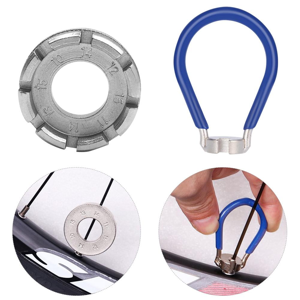 Bicycle Spoke Tool Cycling Spoke Wrench Pocket Tool 6 in 1