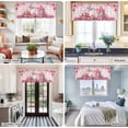 thumbnail image 5 of Valentine's Day Farmhouse Short Window Curtain Valances, Gnomes Love Roses Romantic Pink Plaid Rod Pocket Kitchen Valances for Living Room Bedroom Bathroom Cafe 42" x 18", 5 of 8