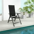 thumbnail image 4 of Spaco Patio Dining Chairs, Patio Kitchen Chairs,Outdoor Dining Chair with Soft Padded Seat and 7-Position Adjustable Backrest-Black, 4 of 9