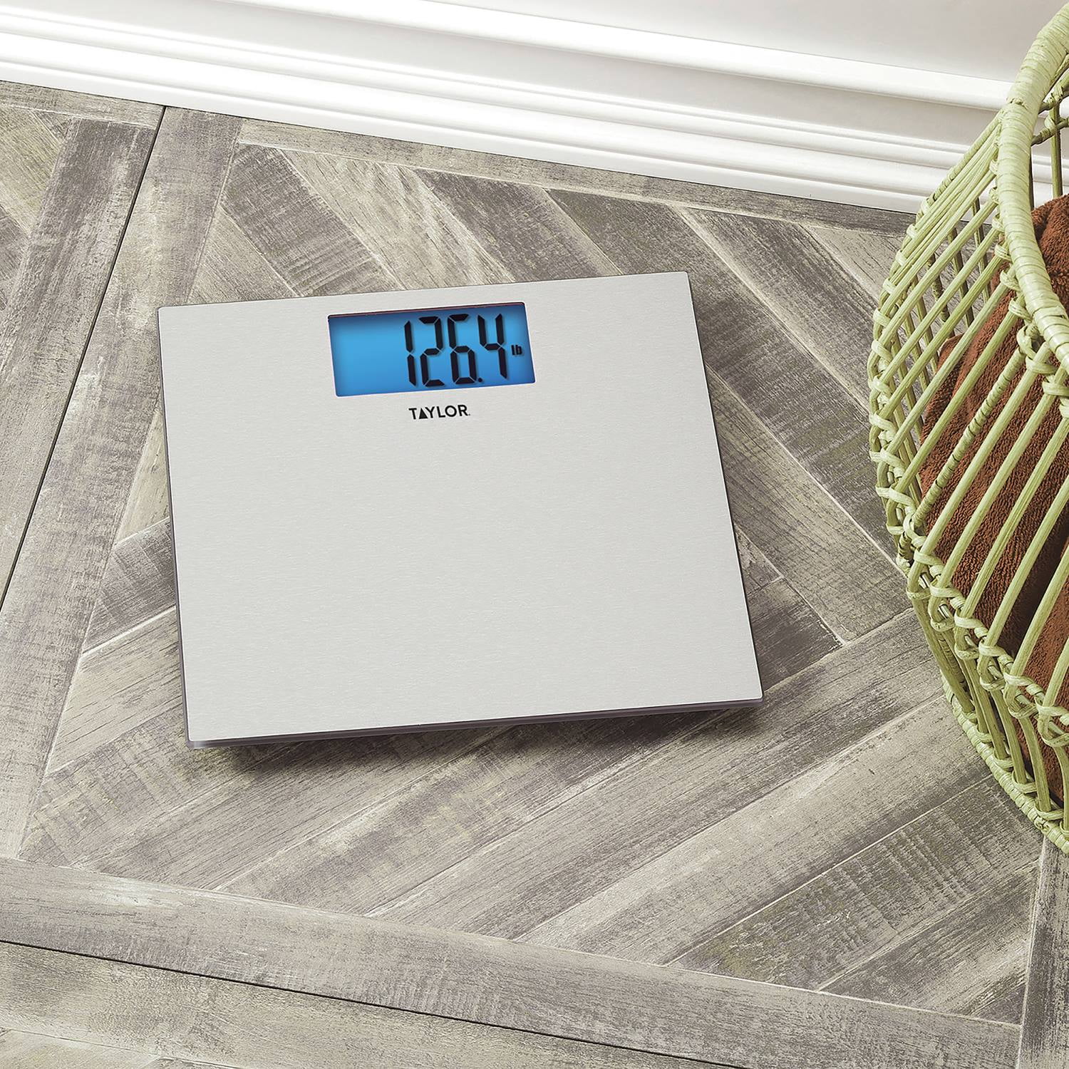 Taylor Digital Bathroom Textured Stainless Steel Scale