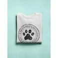 thumbnail image 3 of Dog Paw Sign Sweatshirt Women - Women Sweatshirt, White, Large, 3 of 4