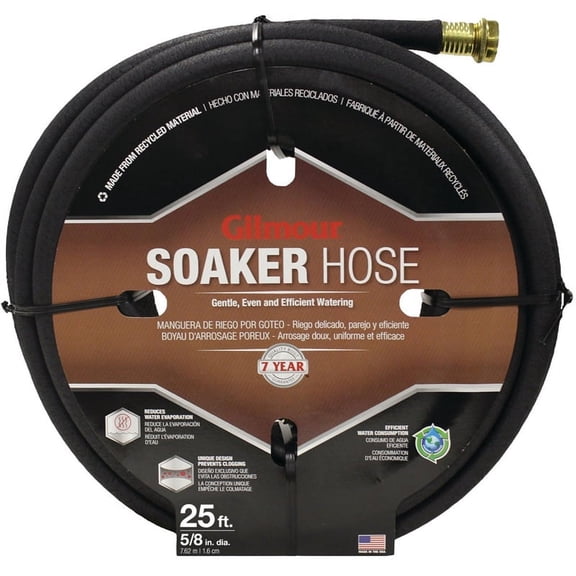 SOAKER HOSE 5/8""X25' BLK (Pack of 1)