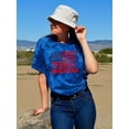 thumbnail image 2 of American Flag 4Th Of July. Tie Dye Crystal Women -Image by Shutterstock, Female XX-Large, 2 of 4