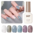 thumbnail image 1 of Esmalte de uñas en gel GAOY Mizzle Jelly, blanco lechoso, azul, gris y morado, 1 of 6