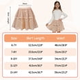 thumbnail image 2 of Usaibhir Girls Sequin Skirt Elastic Waist Glitter Sparkly Skort with Lining Twirling Shiny Skirts for Kids Dance Party 7-14Y, 2 of 7