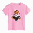 thumbnail image 5 of TOWED22 Toddler Halloween Shirt Baby Boy Girls Ghost Pumpkin Tshirts Kids Fall Spooky Season Short Sleeve Tee Tops,Pink,12-13 Y, 5 of 5