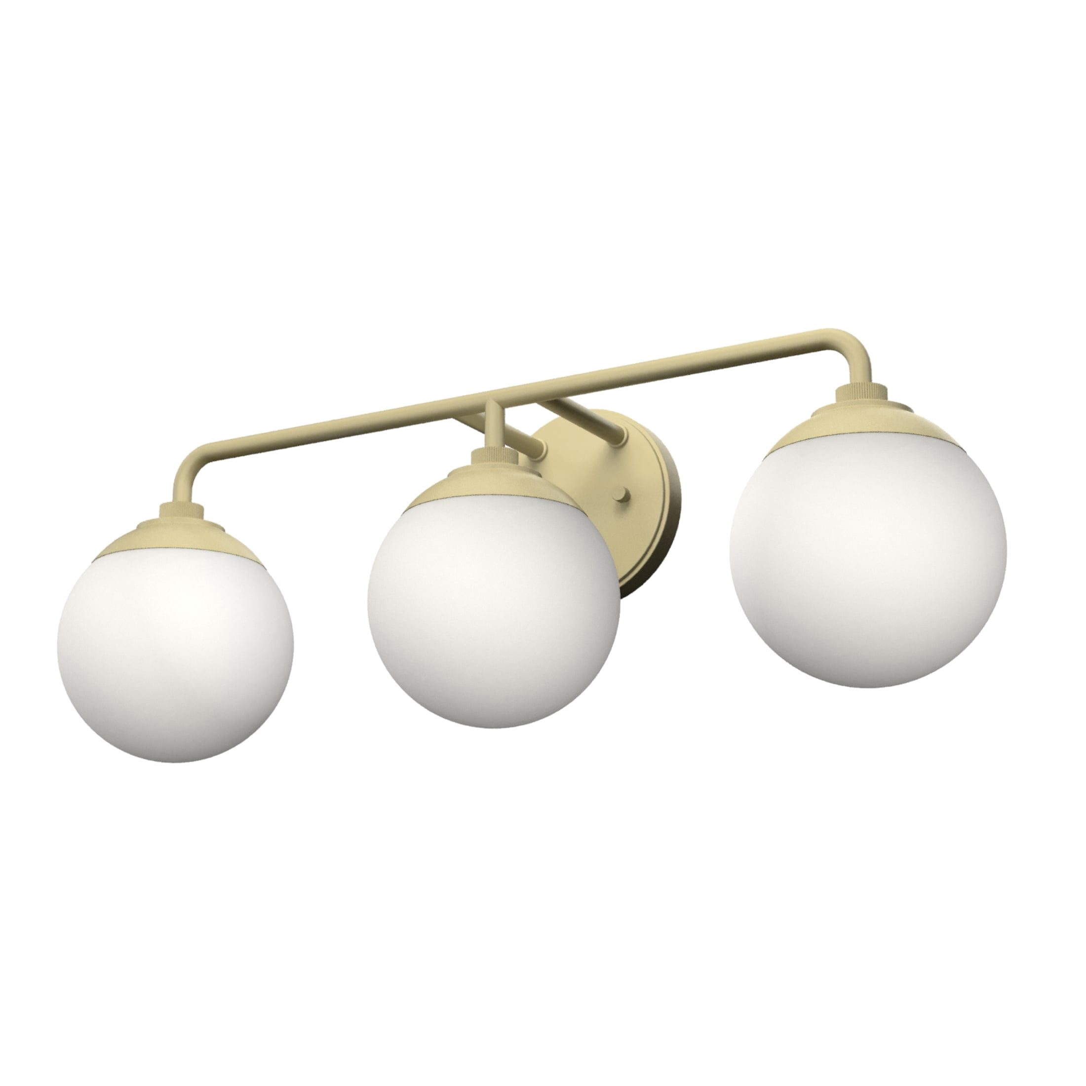Hunter - Hepburn 3-light Modern Brass, Medium Size Vanity Light, Dimmable, Modern Style, for Bedrooms, Dining, Living Rooms - 19177