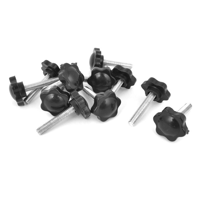 12 piezas de 25 mm de diámetro de cabeza en estrella, tornillo de sujeción de 6 mm x 30 mm