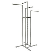 Econoco K10 4-Way with Straight Arms - Square Tubing - Chrome