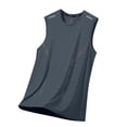 thumbnail image 6 of GUZOM Mens Gray Sleeveless Tank Top Moisture Wicking Quick Dry Gym Workout Muscle Shirt Breathable Nylon Spandex Big and Tall 5XL Reflective,Size XL, 6 of 8