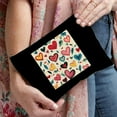 thumbnail image 6 of FCXZI Colorful Heart Pattern Print Cosmetic Bags for Women Large Capacity Purse Travel Toiletry Zipper Storage Pouch Black, 6 of 6