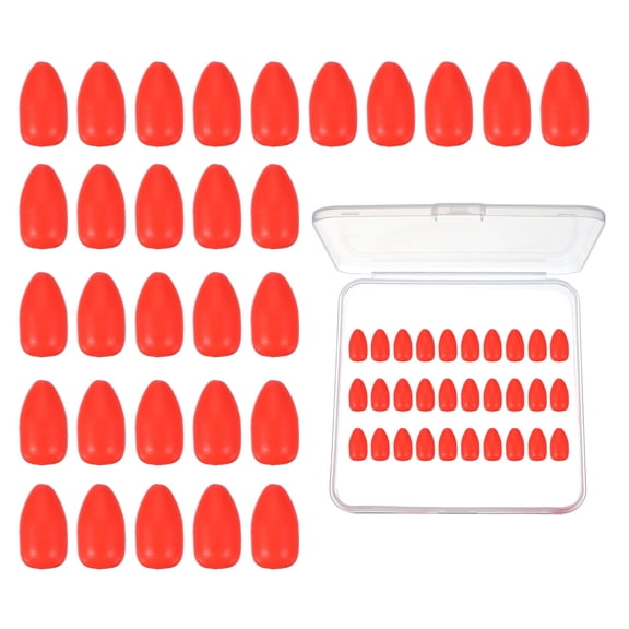 Uxcell Fishing Foam Floats, Snell Fishing Rig Floats with Clear Tackle Box, 0.5"D x 0.9"H for Corks(30 Pack, Red)