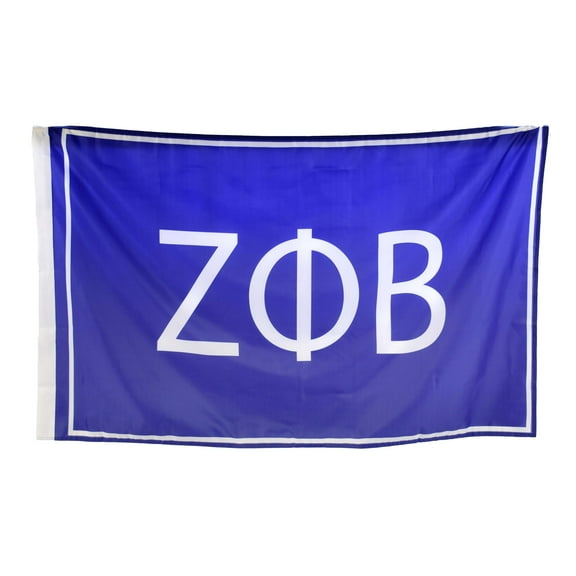 Zeta Phi Beta Sorority Greek Letters Flag, Two-Color Design