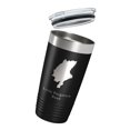 thumbnail image 3 of Little Purgatory Pond Tumbler Lake Map Travel Mug Insulated Laser Engraved Coffee Cup Maine 20 oz Black, 3 of 5