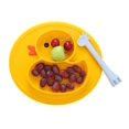 thumbnail image 3 of Silicone Divided Toddler Baby Plates - Portable Non Slip Suction Plates for Children Babies and Kids BPA Free Baby Dinner Plate, 3 of 7