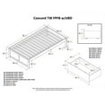 thumbnail image 4 of Leo & Lacey Lit Plateforme Urbain Simple avec Rangement, Blanc, 4 of 4