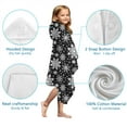 thumbnail image 7 of Black Christmas Snowflake Pattern Hooded Bath Towel，50"x30" for Ages 3 To 12 Kids, Quick Dry Lightweight Soft Microfiber Hood Beach Towel Cover Up for Kids, 7 of 7