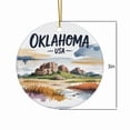 thumbnail image 3 of Ceramic Ornament - Oklahoma, USA Travel Souvenir - Personalized Christmas Decoration, Custom Holiday Christmas Ornament Gift for Couples, Family, Friends, Vacation Keepsake 197or36, 3 of 5