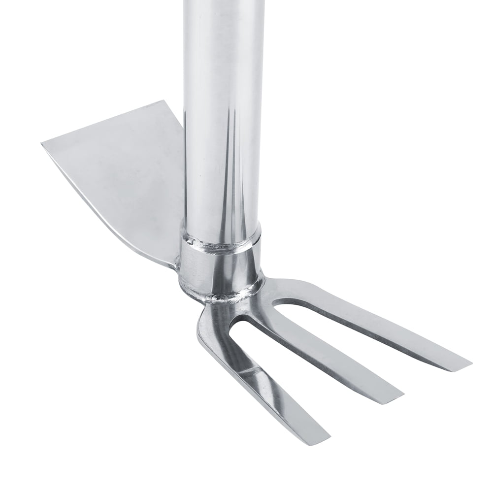 M Buder Steel Mini Rake with Rubber Handle, Heavy Duty Short Claw Rake Hand Cultivator Garden Tool for Digging and Aerating Soil (15.35 inches / 39 cm)