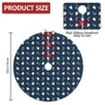 thumbnail image 2 of 30 Inch Christmas Tree Skirt – Velvet Plush Tree Mat, Soft Thickened Polyester with Red Ties, Single-Sided Printing, Available in 30in/36in/48in, Perfect for Holiday Xmas Tree Decoration, 2 of 7