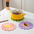 thumbnail image 4 of Daisy Trivet for Hot Pots and Dishes, 6.7 Inch Round Flexible Silicone Pot Holders Hot Pads, Anti-Slip Coaster, Heat Resistant Mat Multi-Use Creative Placemat, Hot Pads for Kitchen, 4 of 8