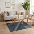 thumbnail image 2 of ODIKA 4'x6' Blue Green Geometric Modern Accent Washable Area Rug Abstract Lines with Bordered Design Stain Resistant, Low Pile, Easy Care for Dorm Room, Small Living, 2 of 6